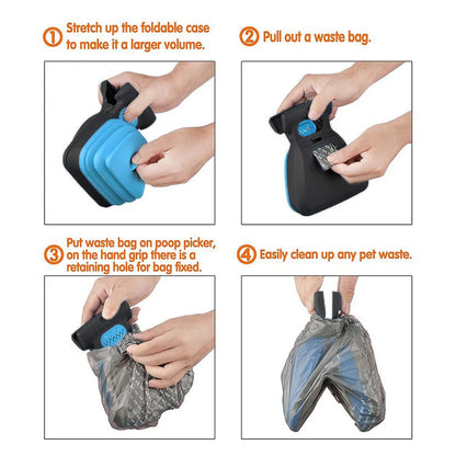 Portable Dog Pooper Scooper with Eco-Friendly Bags - Easy Clean-Up for Pet Owners